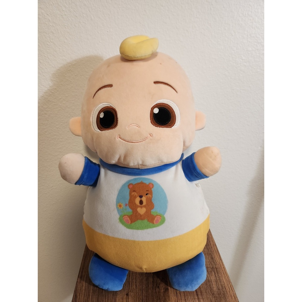 CoComelon JJ Plush Doll with Bear T-Shirt, Stuffed Toy, Kids Soft Toy